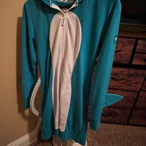Teal Shark Onesie Costume